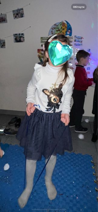 Костюм сукня H&M 6, 7, 8 років святковий новорічний з оленем паєтки