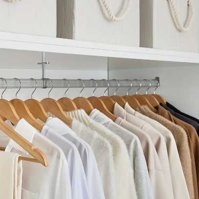 Conjunto de 11 Cabides Madeira Polida Envernizada