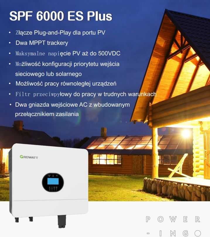 Falownik off-grid Growatt SPF 6000 ES PLUS PROMOCJA