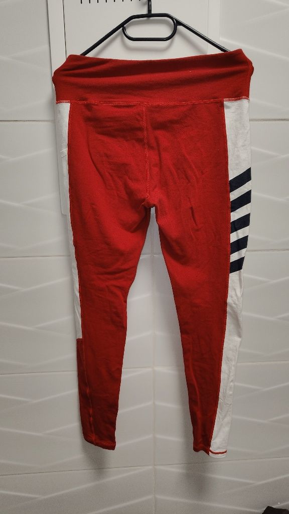 Getry legginsy Superdry r. 12 / L dresy czerwone