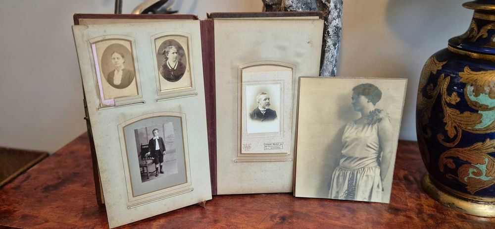 Antyk zabytek kolekcjonerski album fotografie XIX secesja Art Nouveau