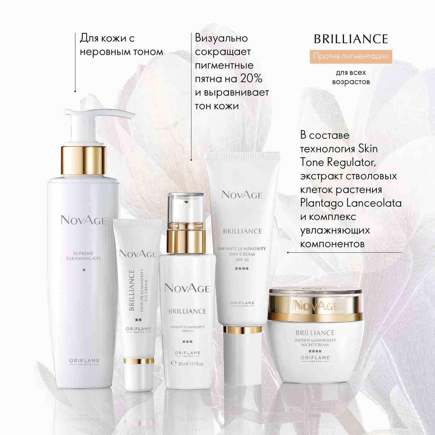 Набор Novage 30+ 40+ 50+ и против пигментации Oriflame Орифлейм