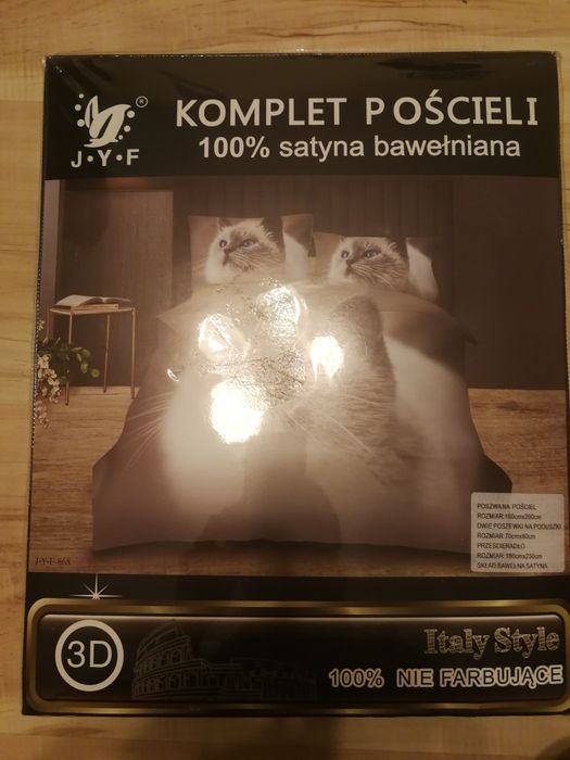 Komplet pościeli z prześcieradłem kot ragdoll