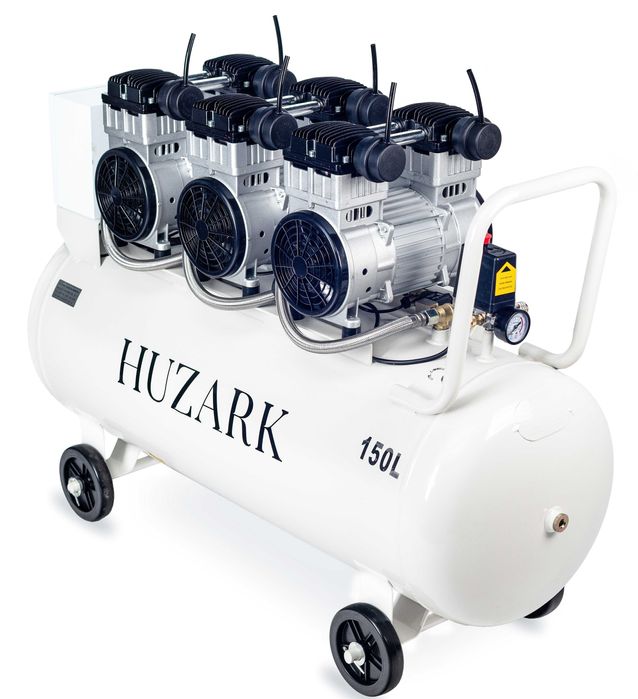Profesjonalny Kompresor bezolejowy sprężarka Huzark 150L 8bar 621l/min
