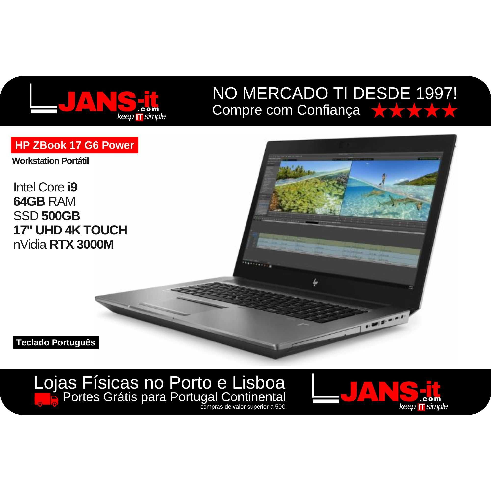 HP ZBook 17 G6 Power | i9-9880H | 64GB | SSD 500GB | 17.3" UHD 4K