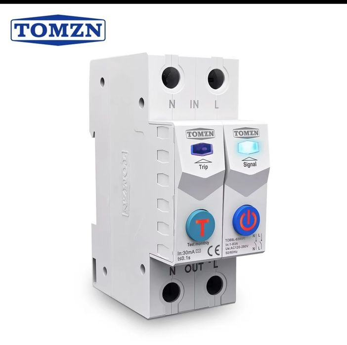 Wi-Fi Діф. Aвтомат АС/2Р/63А. "TOMZN"