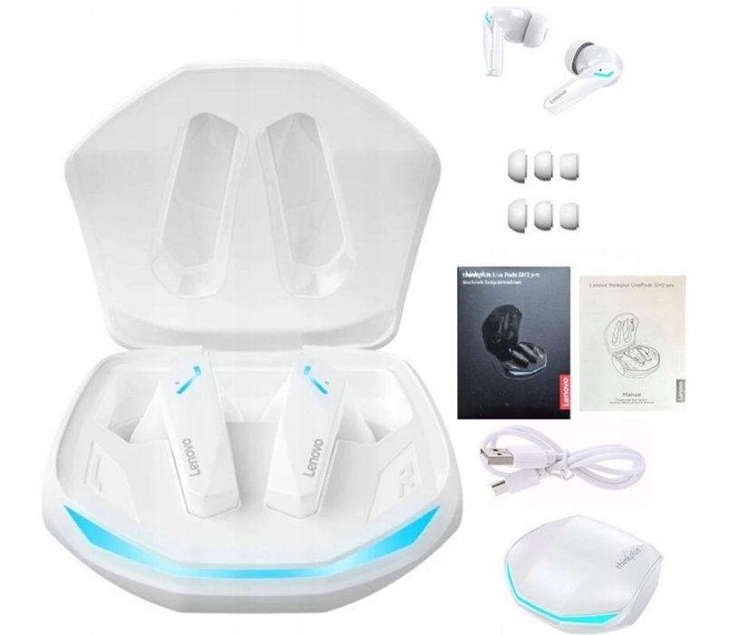 Lenovo Gm2 pro słuchawki Bezprzewodowe, Bluetooth. Super dźwięk.