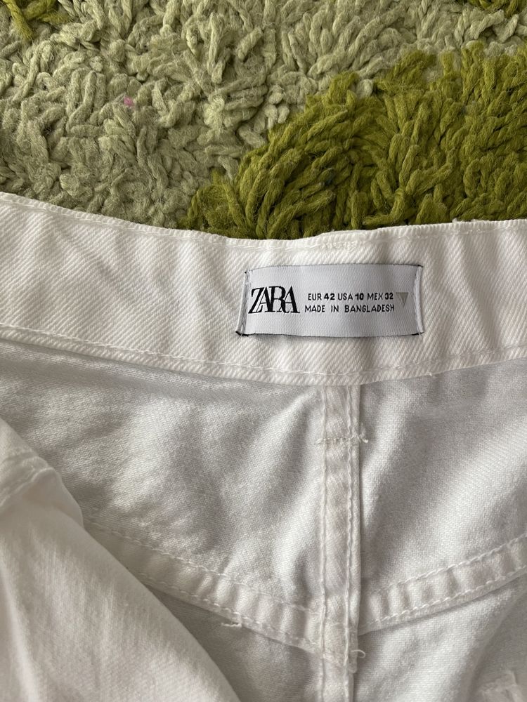 Жіночі шорти Zara, білі шорти, 42, шорты Zara, джинсові шорти