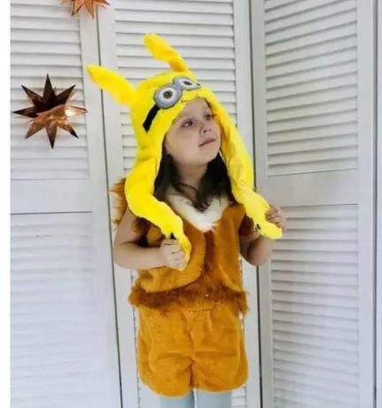 Карнавальна шапка з підсвічуванням і вушками, що рухаються Жовтий Мінь