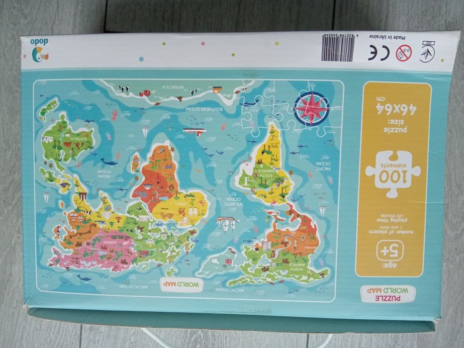 Puzzle świat 100 elementów