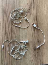Akcesoria apple: słuchawki x2; kabel minijack; USB