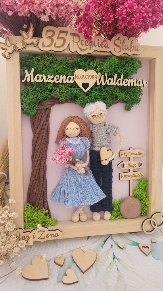Ramka na ślub rocznica ślubu dzień babci i dziadka komunia chrzest