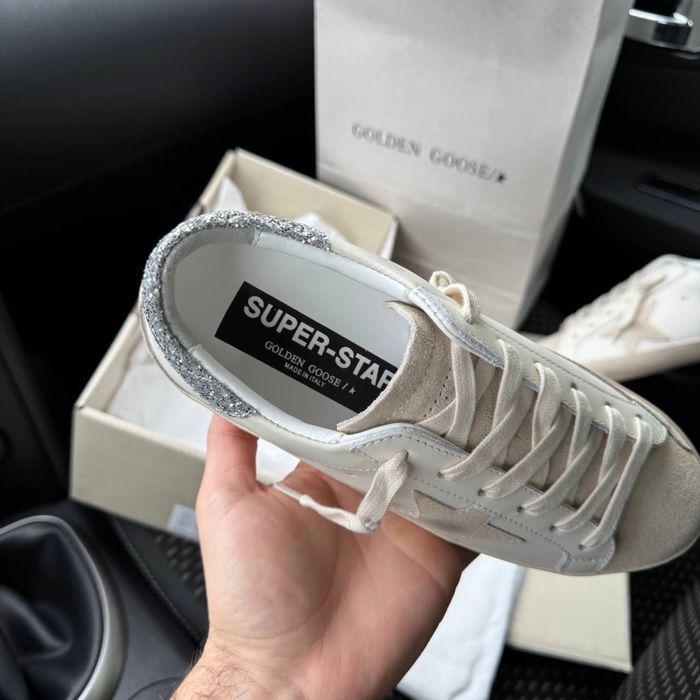 Жіночі кеди кросівки голден гуси Golden Goose white beige premium