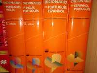 Vendo Dicionários Línguas PT-IN + IN-PT + PT-ES + ES-PT Porto Editora