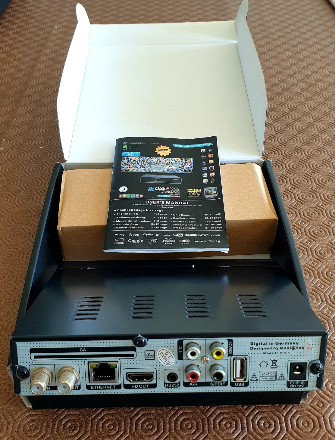 BOX Medialink ML 1150 S2 FTA-IPTV