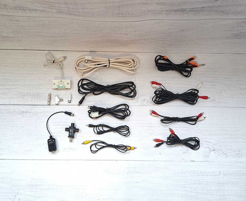 Kabel koncentryczny antenowy TV AUX Audio RCA cinch JACK 6,3MM 15 el