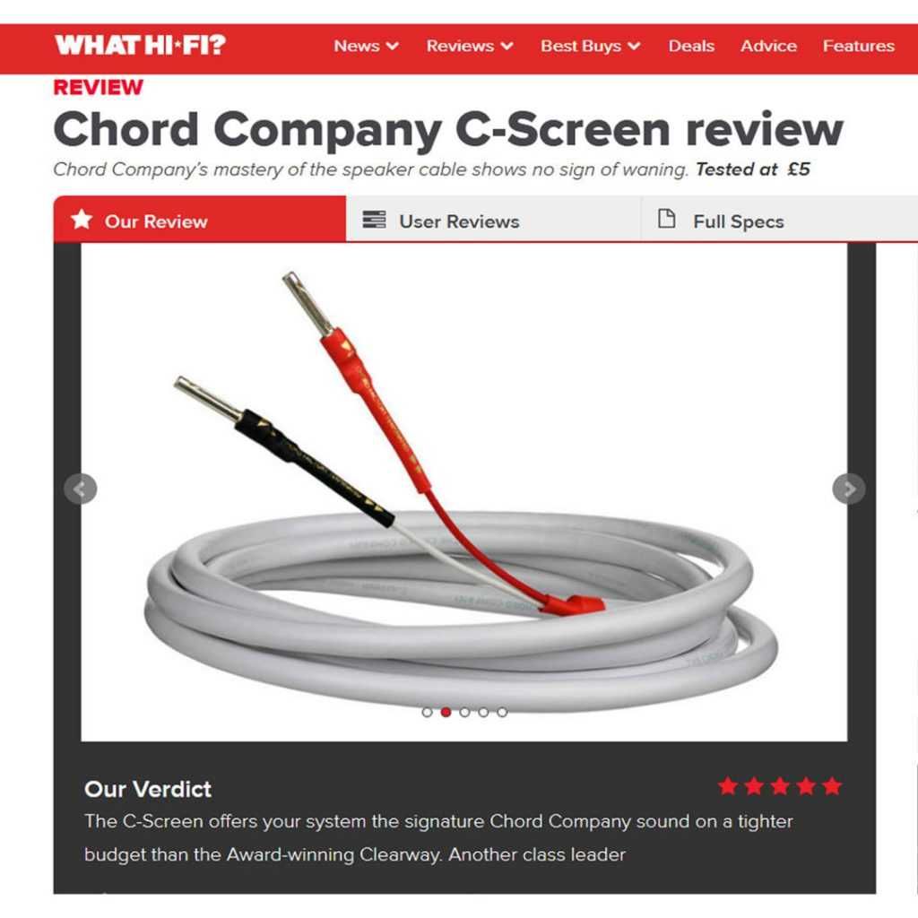 Świetne Kable Chord C-Screen X 2x2,5m banany