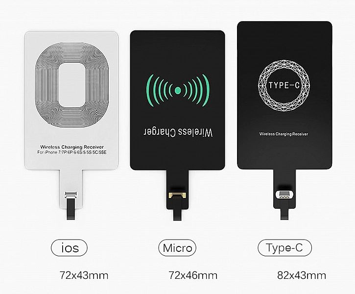 Adapter Qi Indukcyjny Usb-c Lightning micro Usb B