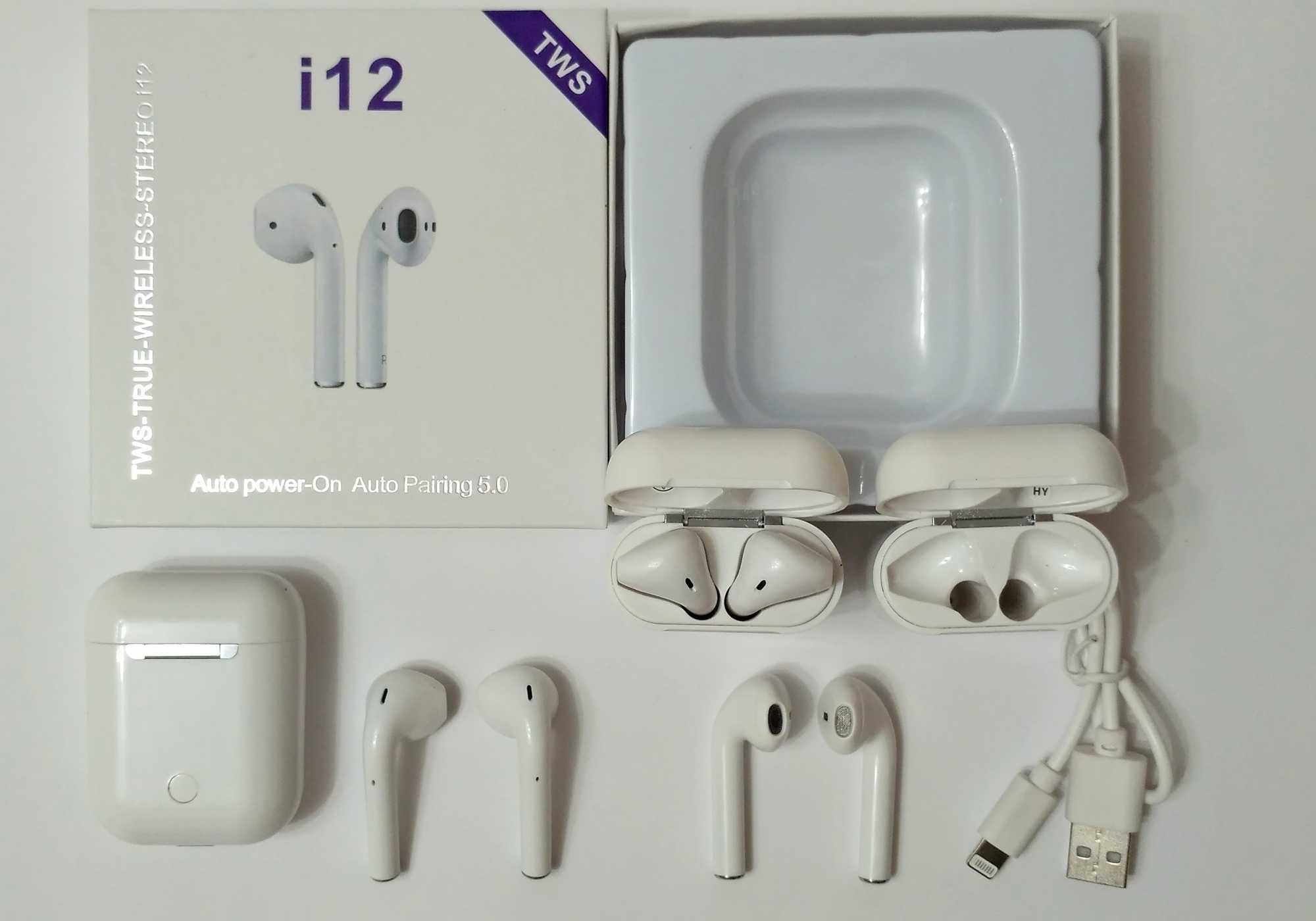 Блютуз наушники I12 TWS Apple AirPods аирподс ТВС 12 безпроводные