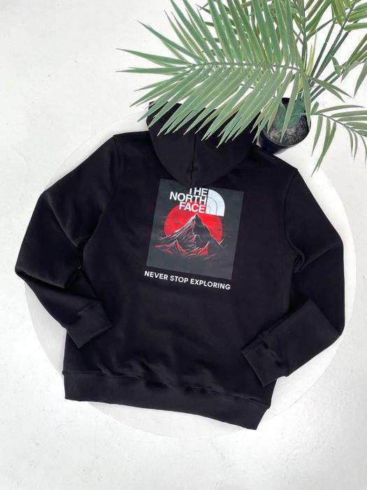 Худі The North Face гори/ чорна кофта тнф з принтом/ чоловіче худі tnf