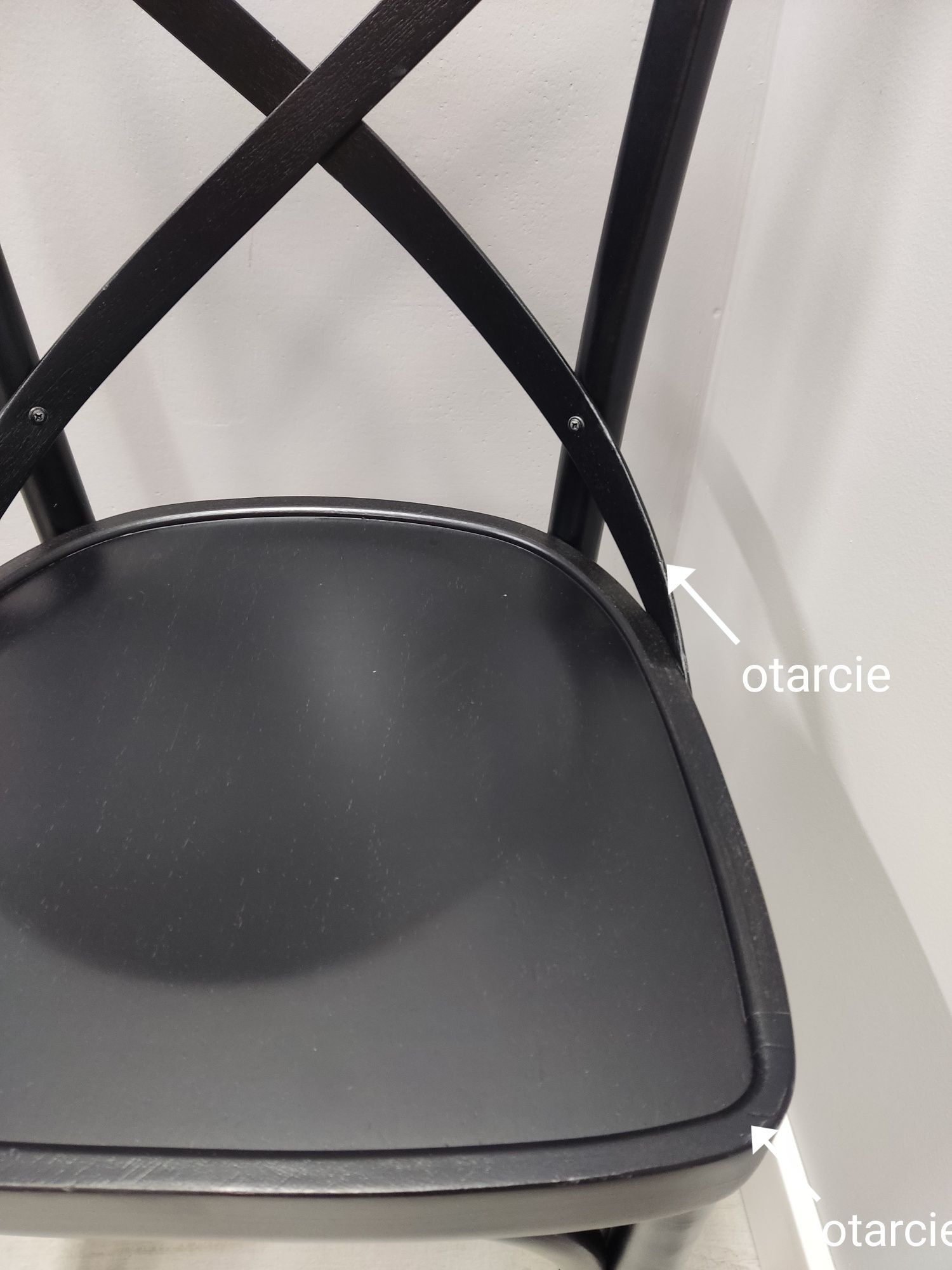 Krzesła Thonet krzyżak czarne nowe 75szt.