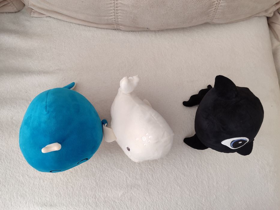 Peluches animais marítimos.