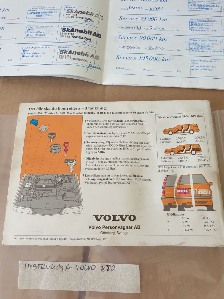 instrukcja obsługi volvo 850