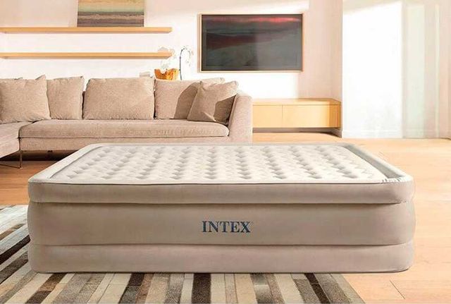 Надувная 2-спальная кровать|203х152х46|Матрас|Ламзак для туризма|Intex
