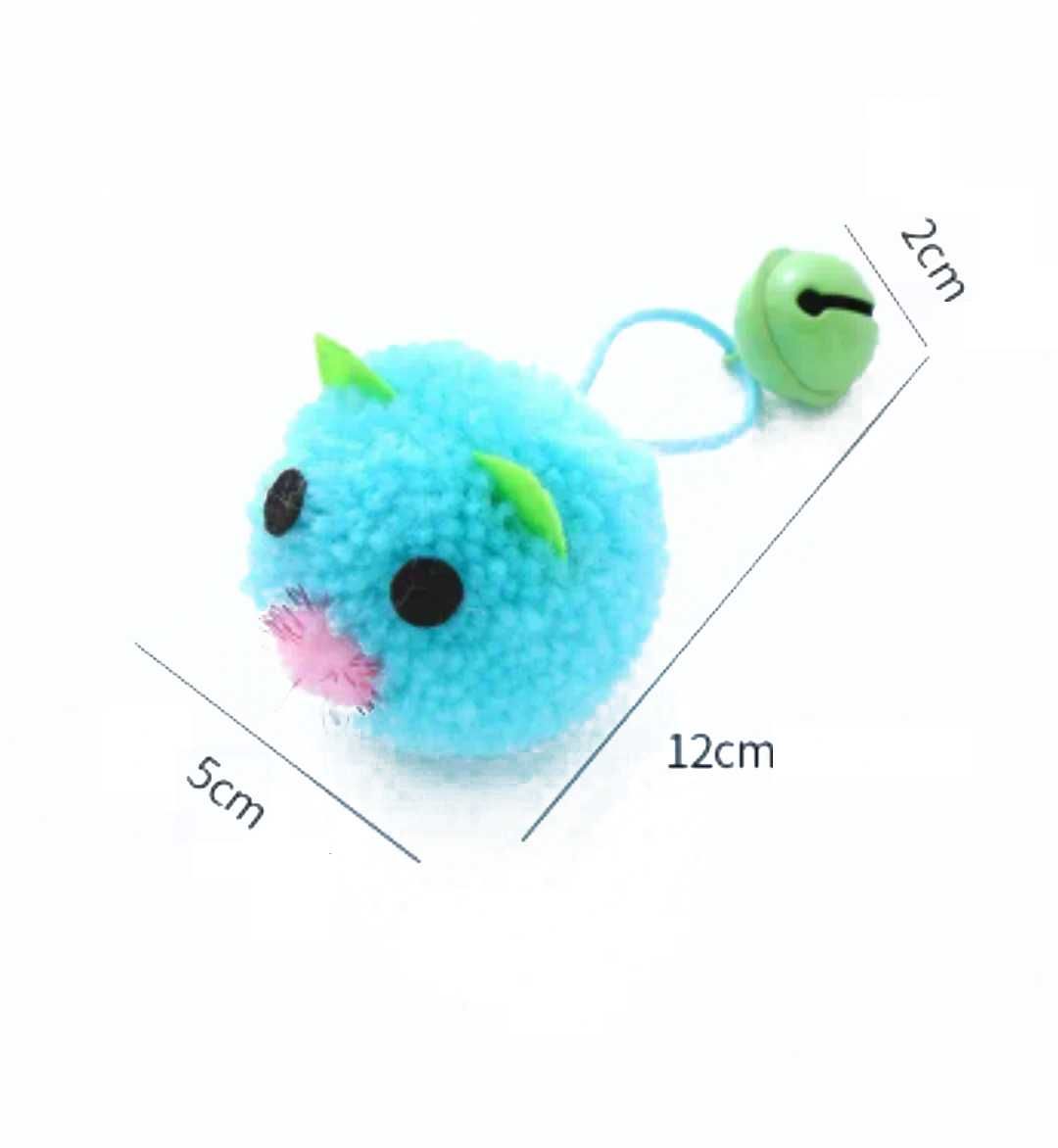 Piłka myszka z dzwoneczkiem interaktywna zabawka dla kota