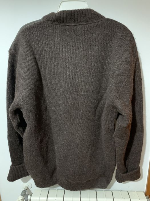 Casaco de malha com couro