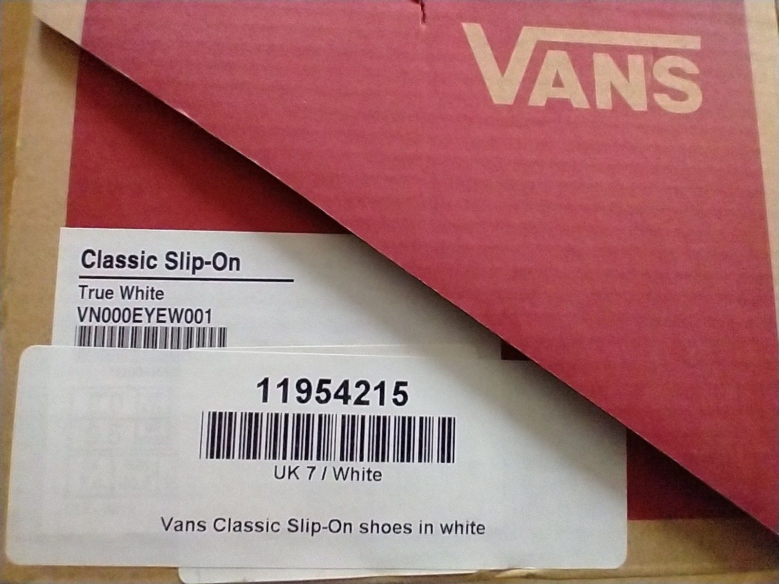 Classic Slip-On Vans // True White // 7 / 40.5 / 26cm