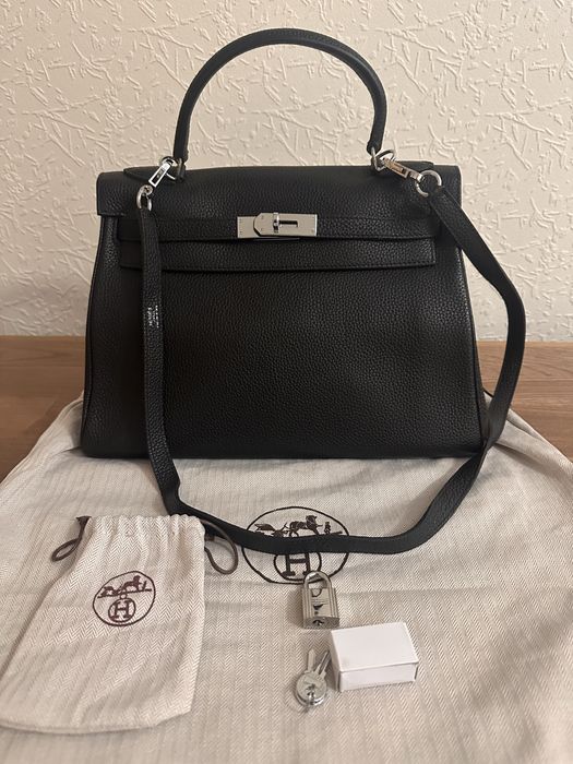 Cумка Hermès Kelly 28 ,чорна,нова