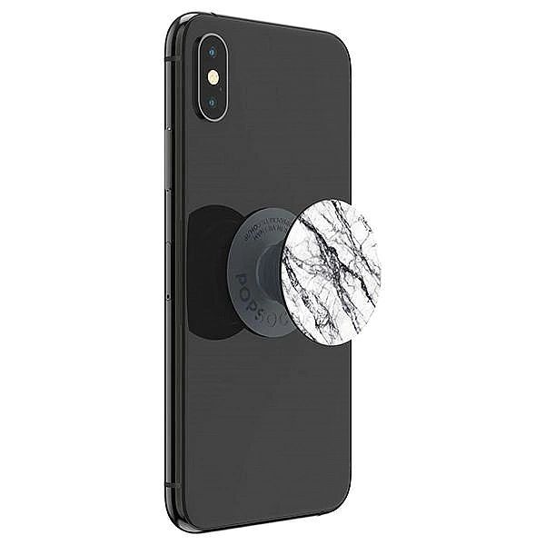 Uchwyt Popsockets 2 White Stone Marble i podstawka do telefonu