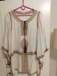 Bluzka tunika cremowa z haftem roz 38/40