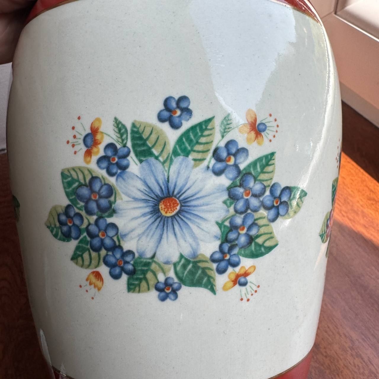 Wazon w kwiaty Porcelana Chodzież lata 60 te