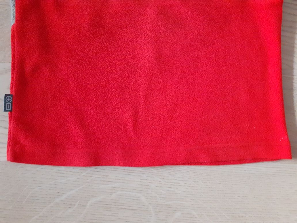 Czerwony polar bluza PLUS MINUS z suwakiem pod szyją