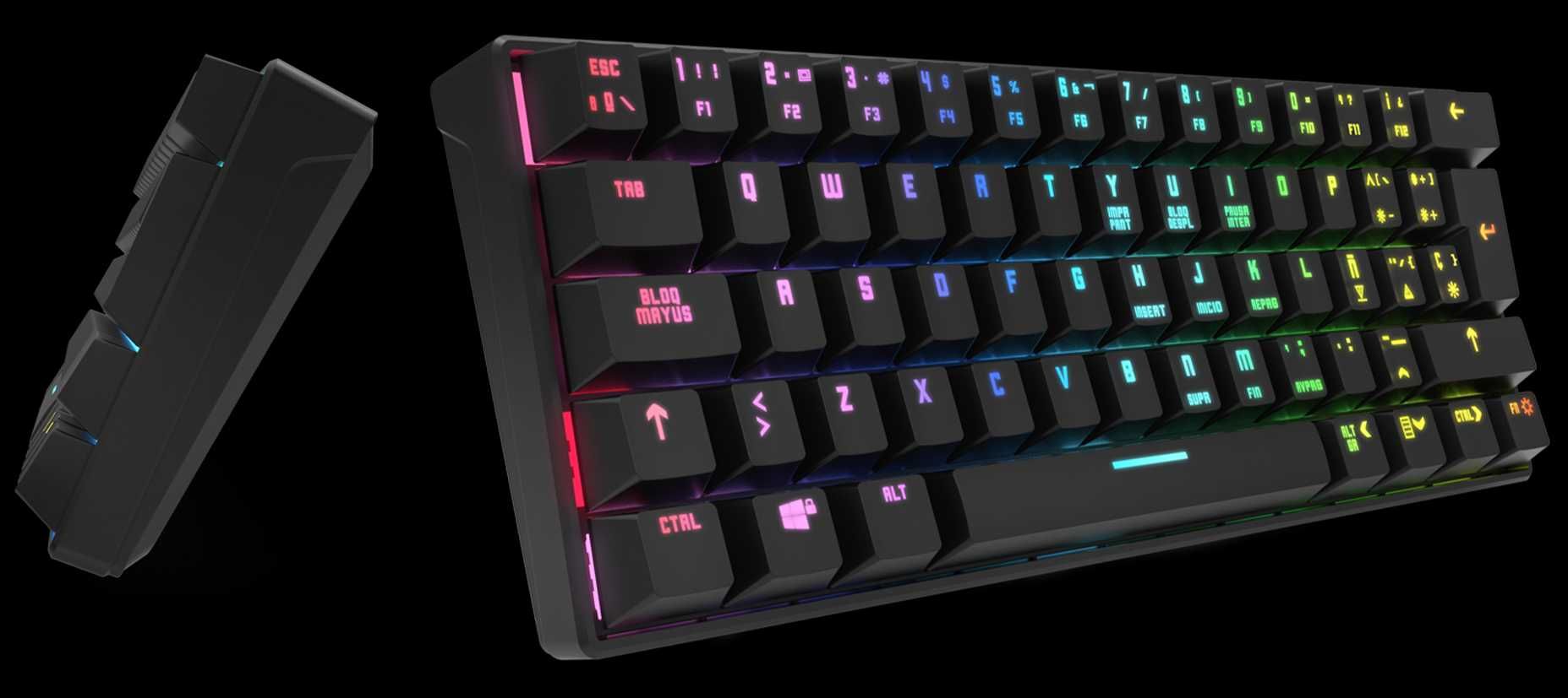 Teclado Gaming mecânico RGB Krom KLUSTER