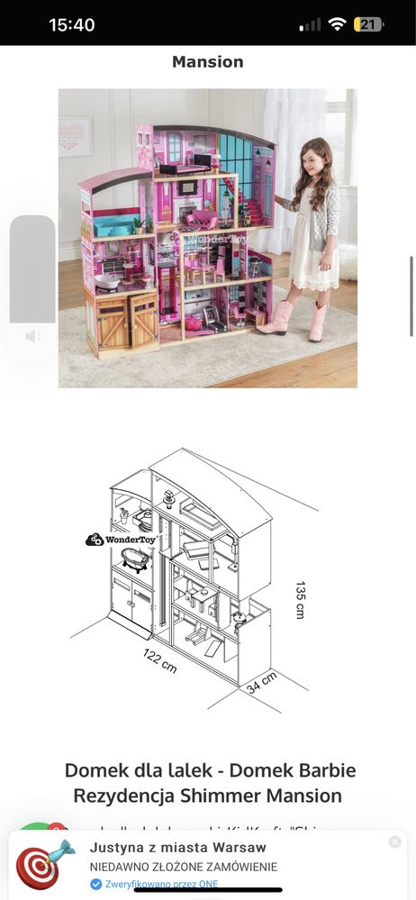Domek dla Barbie - Rezydencja Shimmer