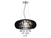 lampa wisząca Aries Black drewniana czarna BRW Black Red White