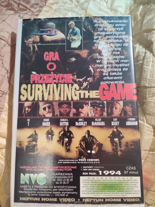 Gra o przeżycie kaseta VHS