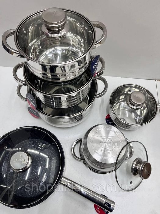 Німецький набір каструль з нержавіючої сталі Zepline 12 предметів