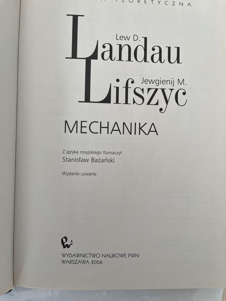 Landau Lifszyc Mechanika