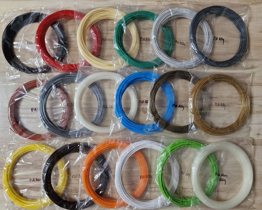 Wklady PLA 1,75mm 100g do długopisu 3D