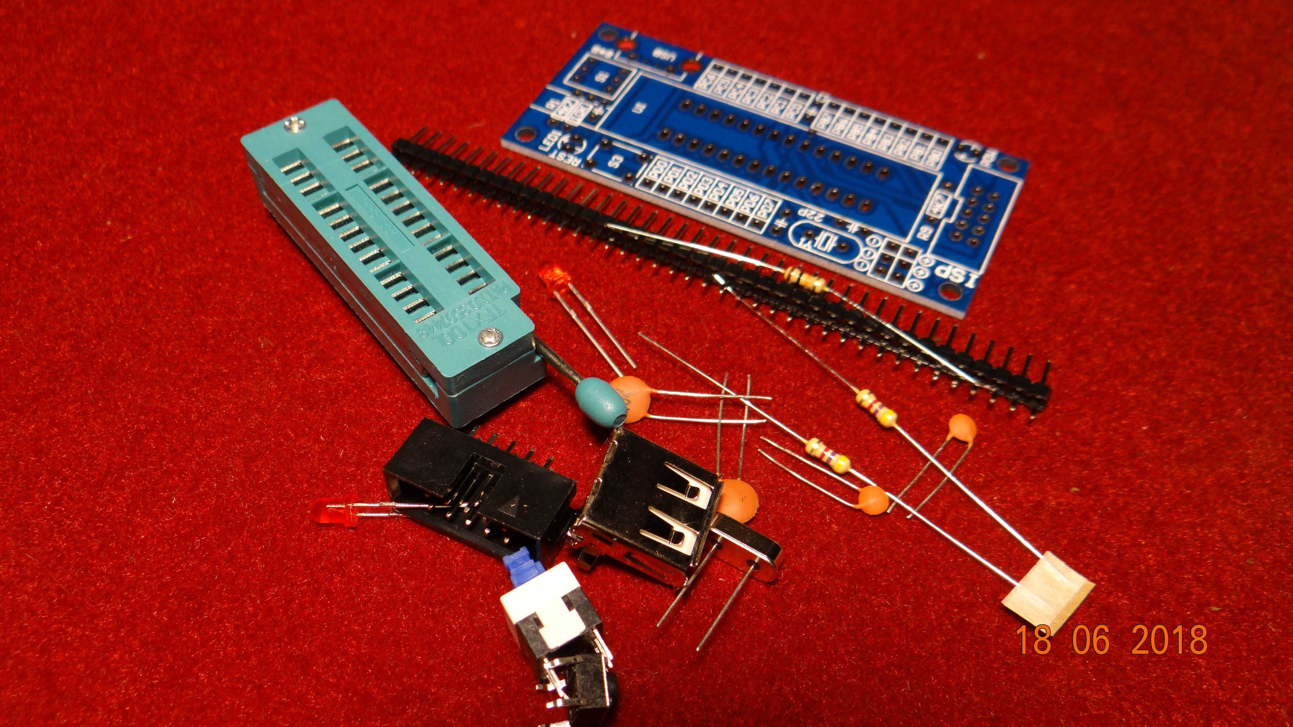 Отладочная демо плата Atmega8, Atmega48