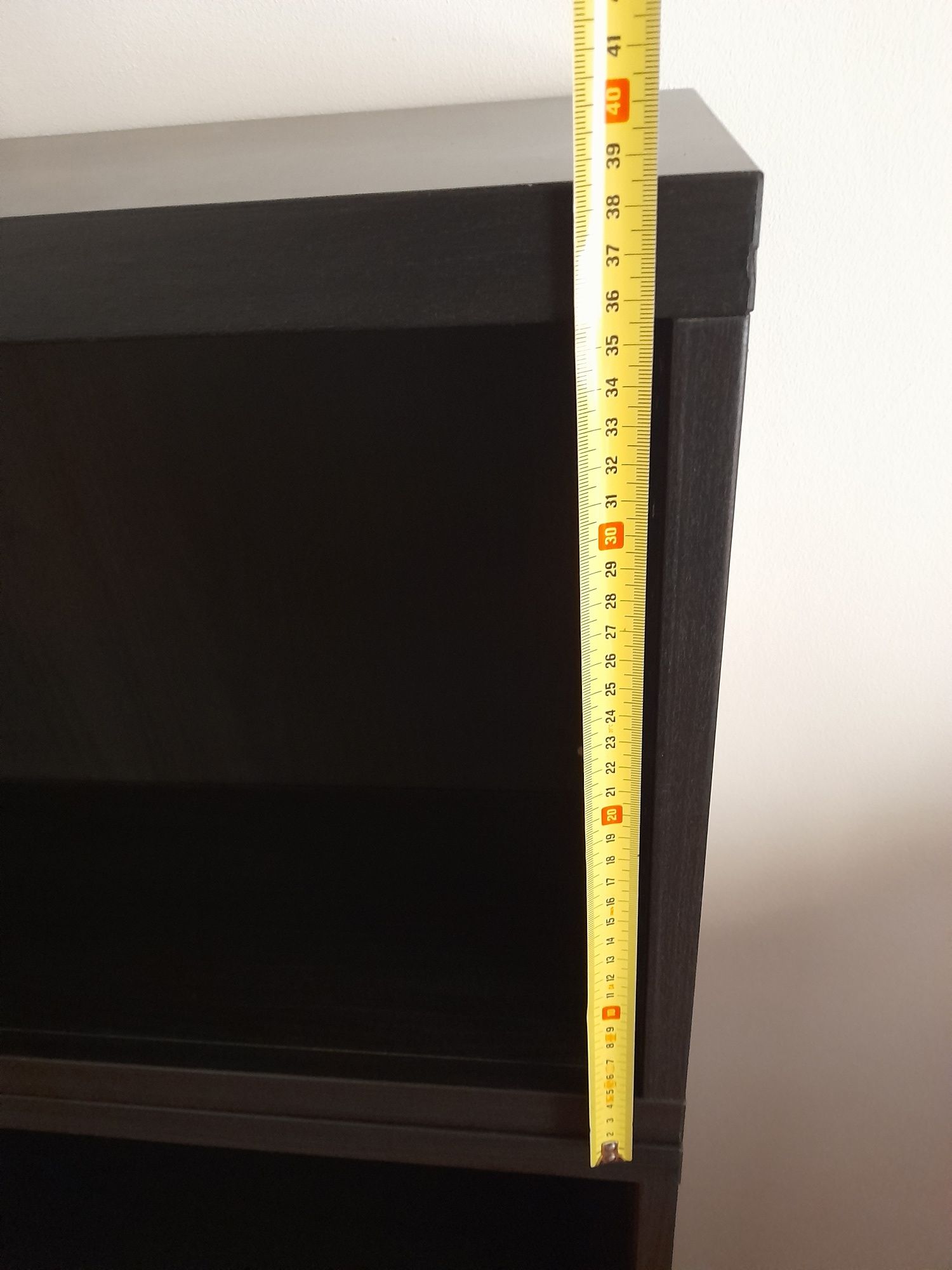 3 estantes IKEA BESTÅ, preto-castanho, 60x20x38 cm