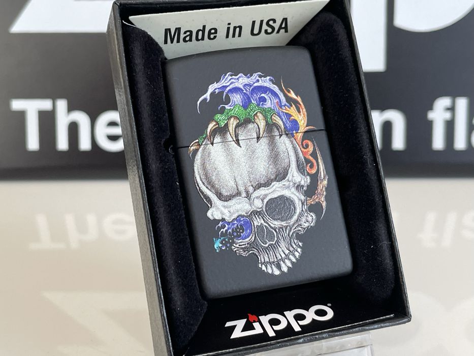 Zapalniczka Zippo Skull Claw Design, czaszka, Black Matte, NOWA