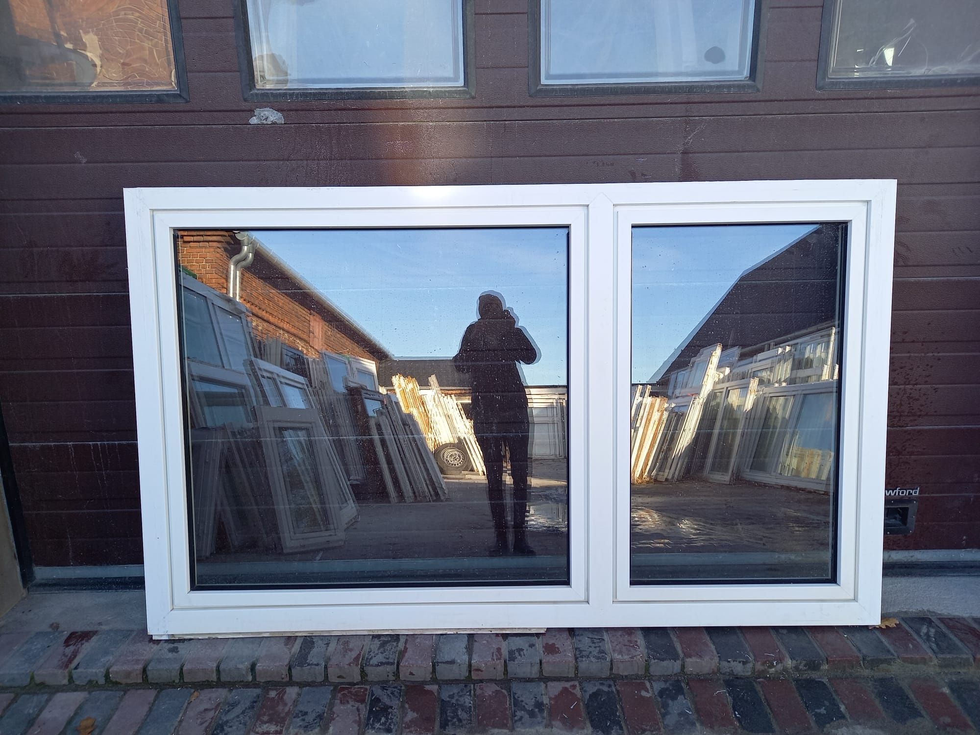 Okna pcv 231x138 plastikowe duże dwuskrzydłowe DOWÓZ CAŁY KRAJ