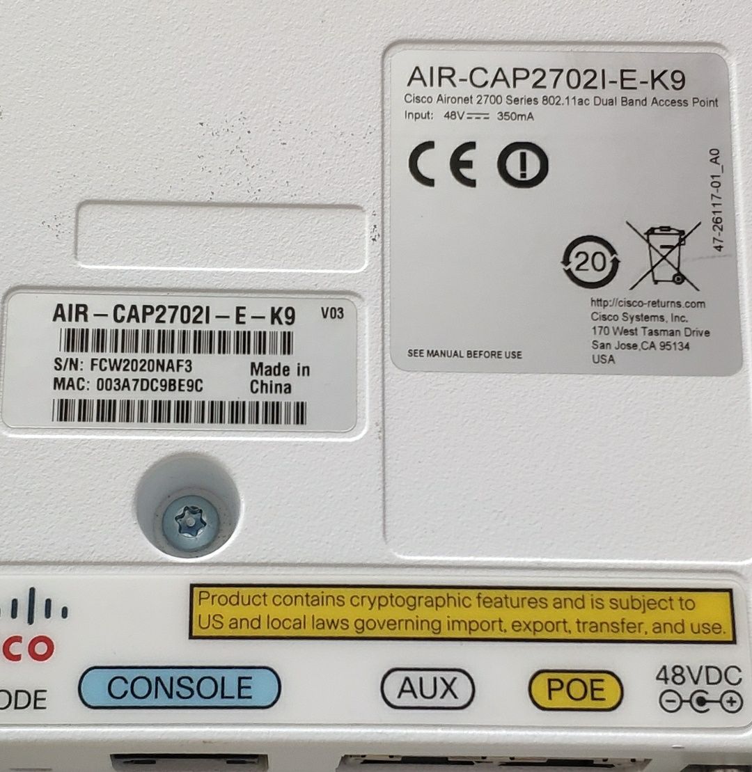 WiFi Точка доступу Cisco AIR-CAP2702l-E-K9