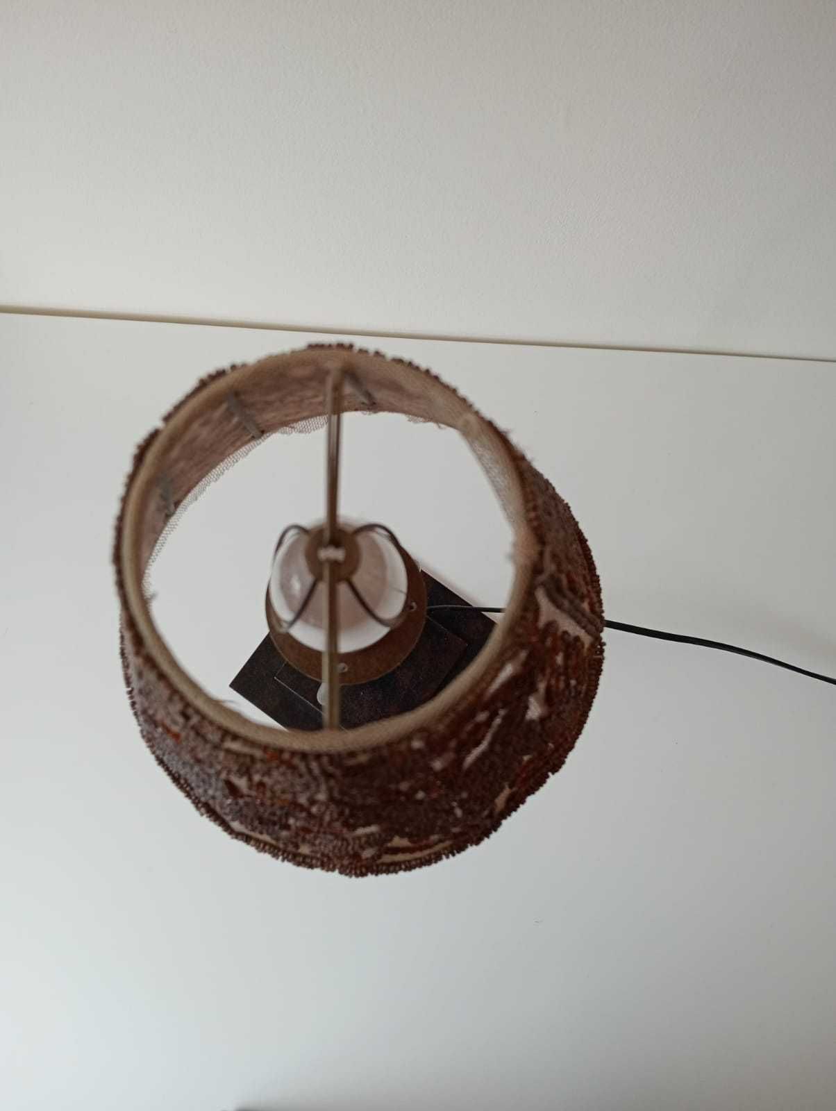 Conjunto de candeeiros de missangas castanhos