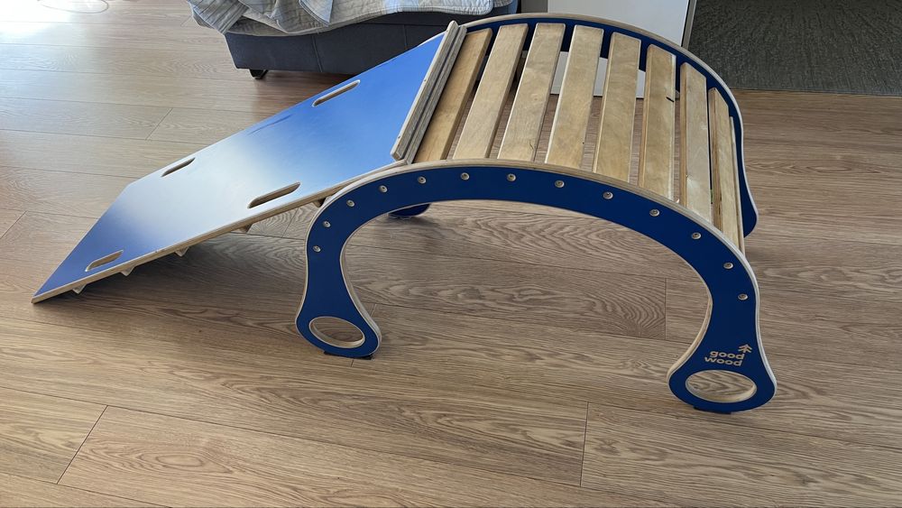 Bujak zjeżdżalnia drabinka good wood niebieski